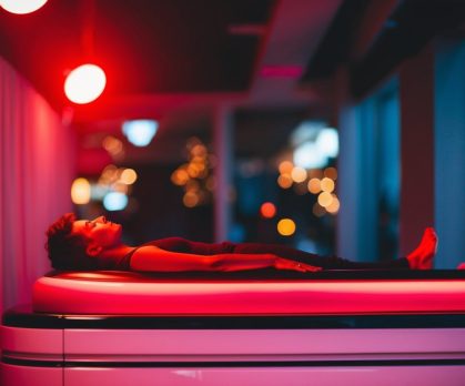 Tanning while using red light therapy